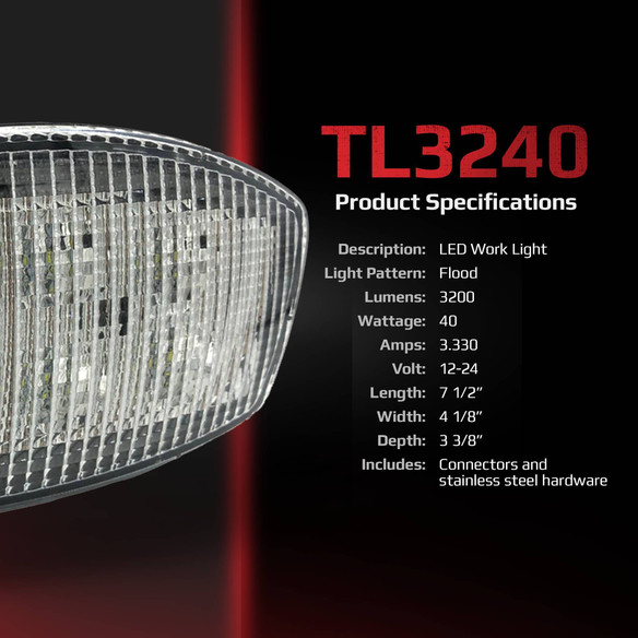 LED Work Light for Kubota Tractors, TL3240 Agricultural LED Lights