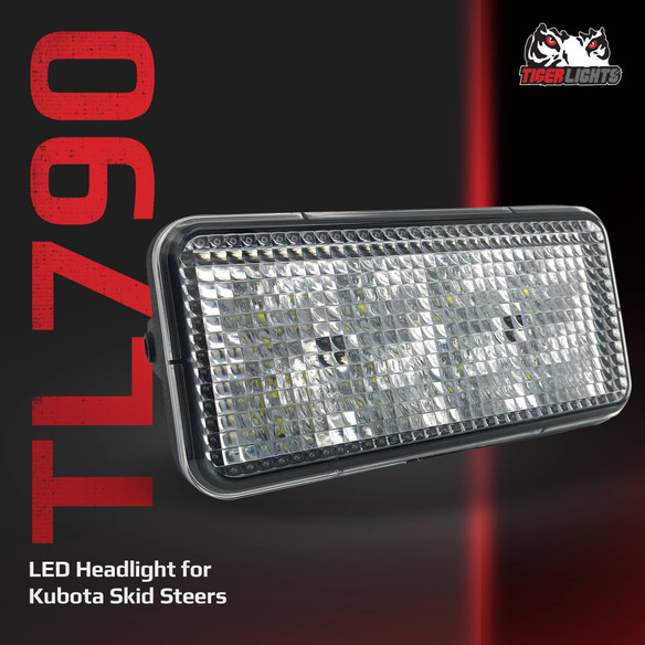 Industrial LED Headlight for Kubota Skid Steer, TL790