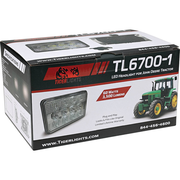 LED Headlight Conversion For John Deere 4700, 4710, 4720, 5105, 6110; TL6700-1 LED Headlight Conversion For John Deere 4700, 4710, 4720, 5105, 6110; TL6700-1