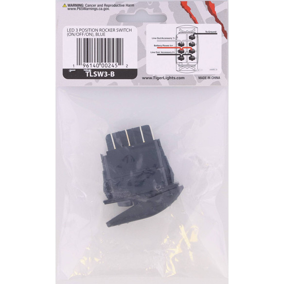 Blue LED Rocker Switch 1 3/8