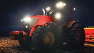 Work lights for tractors and industrial machinery