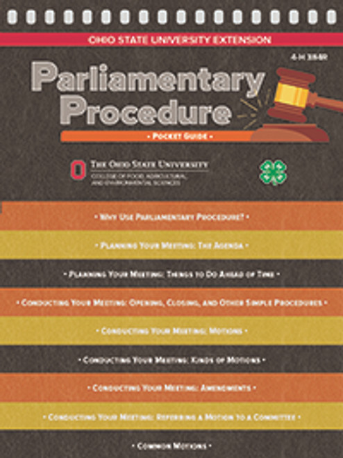 Parliamentary Procedure Pocket Guide (Set of 5) Parliamentary Procedure Pocket Guide (Set of 5)
