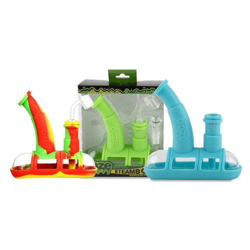 Ooze - Steamboat - Silicone Bubbler Glass Water Pipe