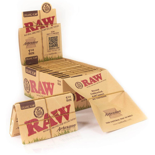 RAW Artesano Tray + Papers + Tips 1 1/4 SIze Organic