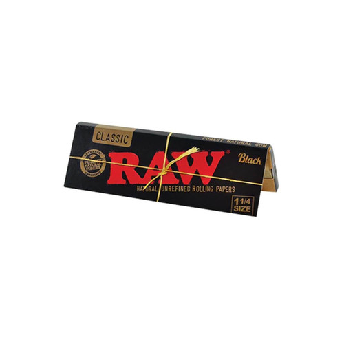RAW Black Natural Paper 1 1/4 Size Classic