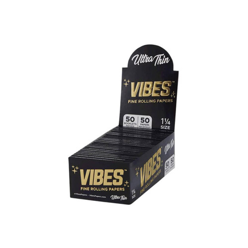 Vibes Rice Rolling Papers with Tips 1-1/4 Size