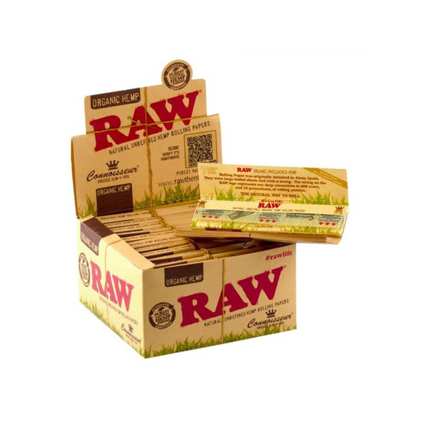 RAW Organic Connoisseur King Size Slim + Tips