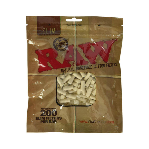 RAW Filter Cotton Tips 200CT Slim Size
