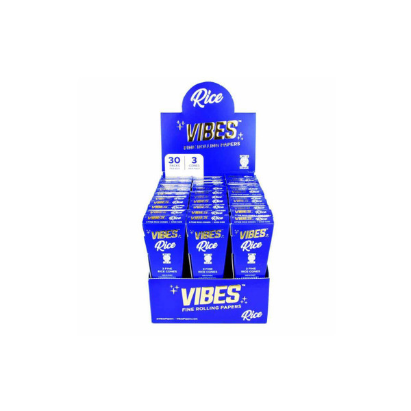 Vibes Rice Cones King SIze 3 Cones - Blue