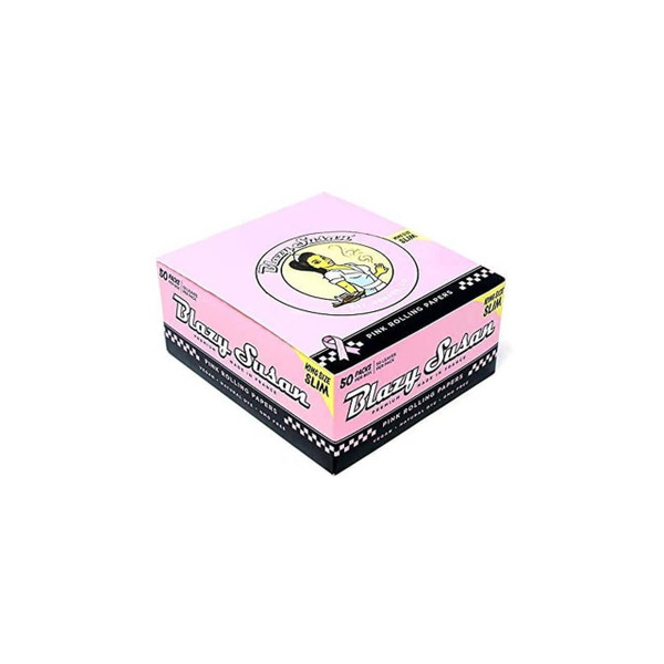 BLAZY SUSAN Pink King Size Slim Rolling Papers 50Pk/Box