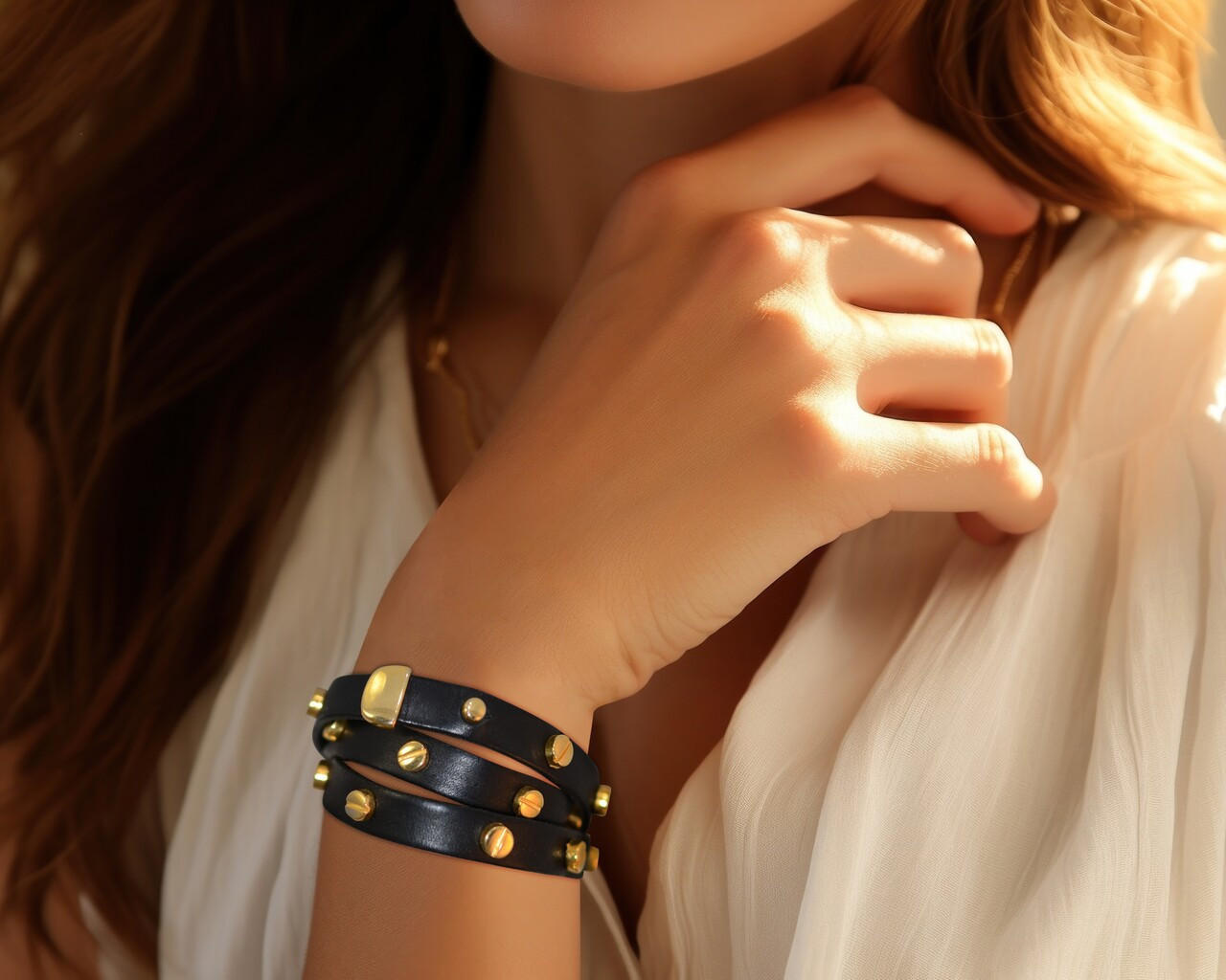  RIVET LUXE WRAP - BLACK 