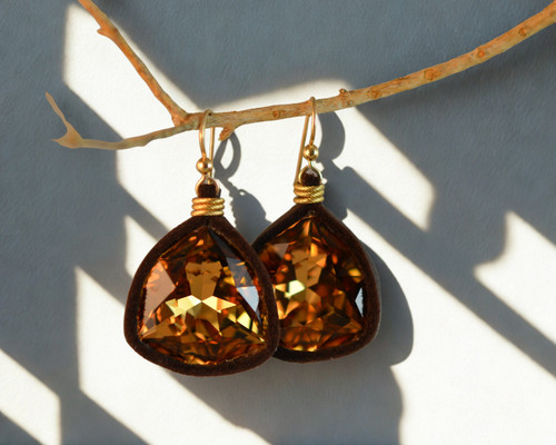  COGNAC TRILLIANT DROPS     CHOCOLATE DEERSKIN 