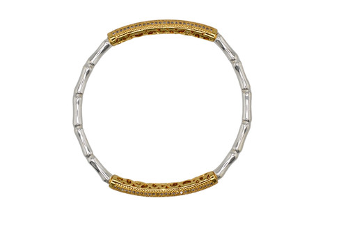  PAVE BAMBOO BANGLE 