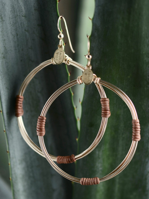 Mesa Gold Hoops - Cognac