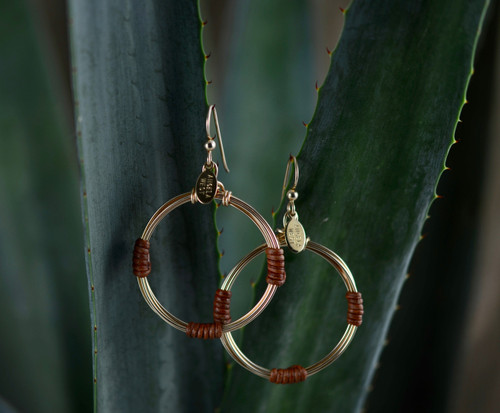 Mesa Gold Hoops - Cognac