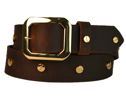  Rivet Luxe Belt -  Crazy Horse Brown 
