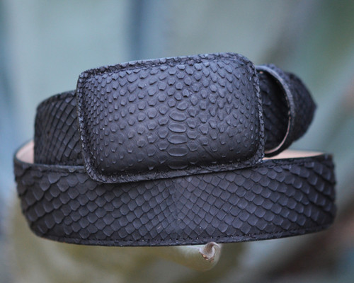  Python Belt    -   Matte Espresso (small pattern) 