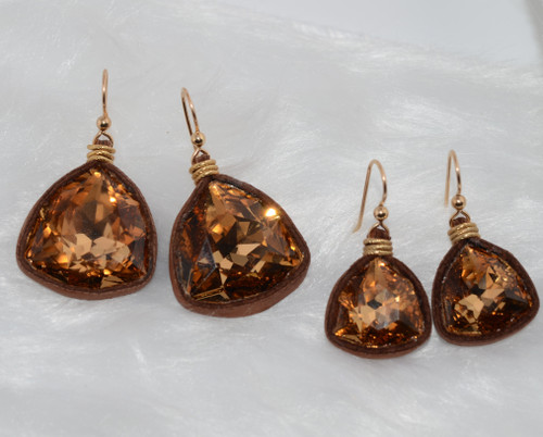 COGNAC TRILLIANT DROPS • SADDLE DEERSKIN
