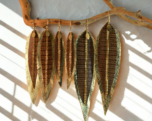  Exotic Skin Feathers - Tan Lizard 