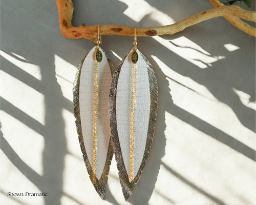  Exotic Skin Feathers - White Lizard 