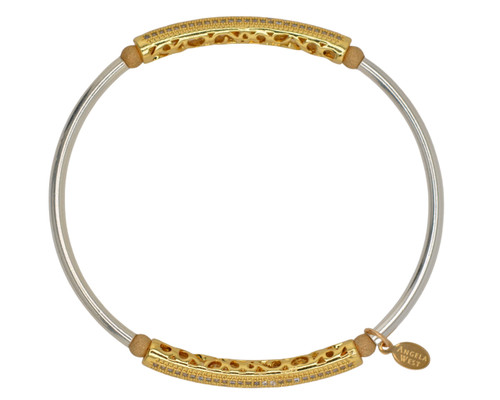  PAVE BARRE BANGLE - GOLD STARDUST 