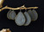 Gemstone Leather Drops - Charcoal Python 