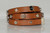  Rivet Luxe Wrap Bracelet  Whiskey Brown - Silver 