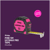 Sterling PINK Ultimax Pro Tape Measure 5m