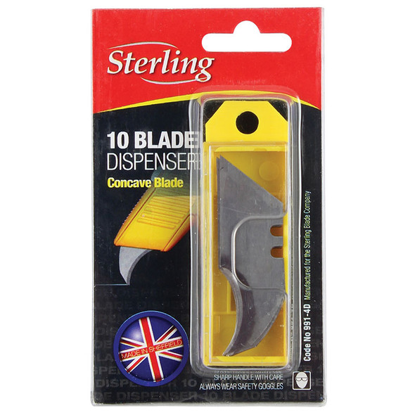 Sterling Standard Concave Trimmer Blade 2 Notch - Dispenser of 10
