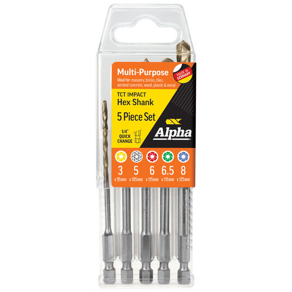 Alpha UniDre Drill Set 5 piece