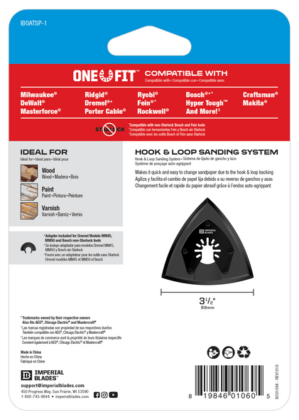 Imperial Oscillating Sandpaper Backing Pad 1 Pc