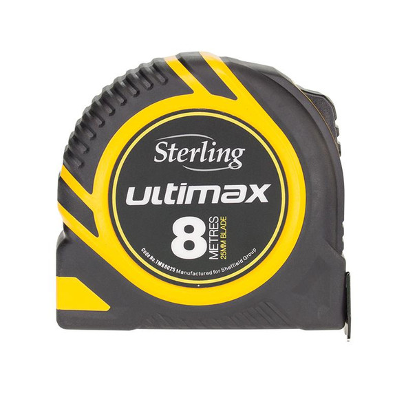 Sterling Ultimax Tape Measure 8M x 25mm Metric