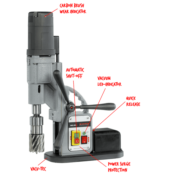 Euroboor VAC.50S+ Vacuum Drill 50mm 2-Speed