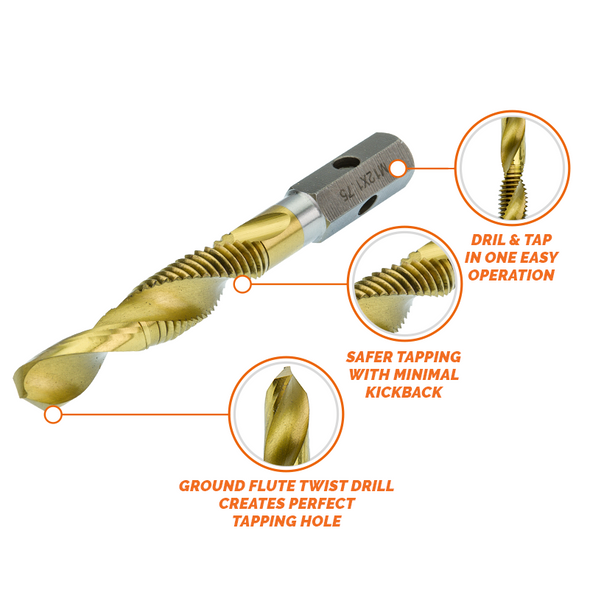 VersaDrive Spiral Flute Combi Drill-Tap M5 x 0.8mm