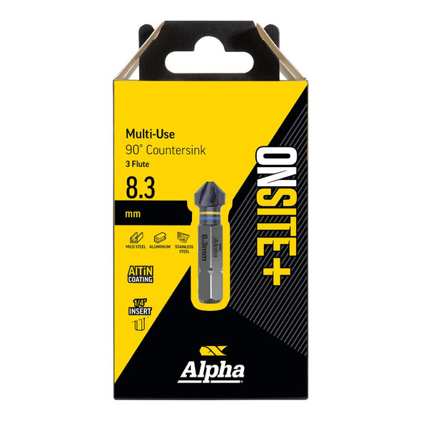 Alpha ONSITE Plus Multi-Use 90 degree Countersink 2.0 - 8.3mm - 3 Flute