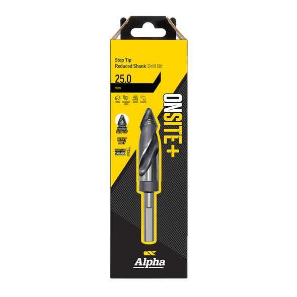 Alpha ONSITE Plus Step Tip Reduced Shank Drill 25.0mm