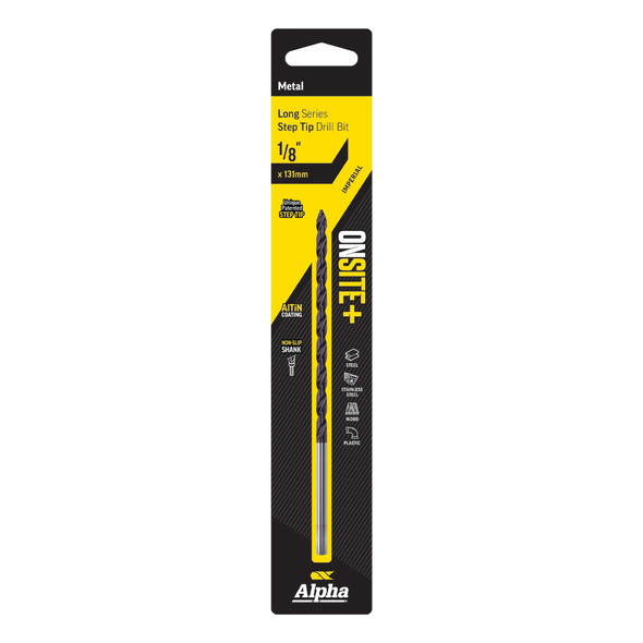 Alpha ONSITE Plus Long Series Drill Bit 1/8in (3.18mm)