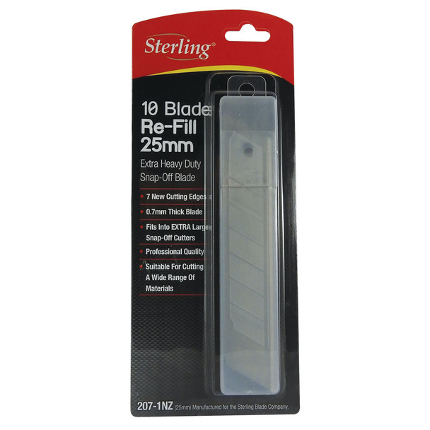 Sterling Extra Wide Snap Off Blade 25mm - Card of 10