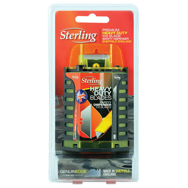Sterling Heavy Duty Trimmer Blade 2 Notch - Dispenser of 100