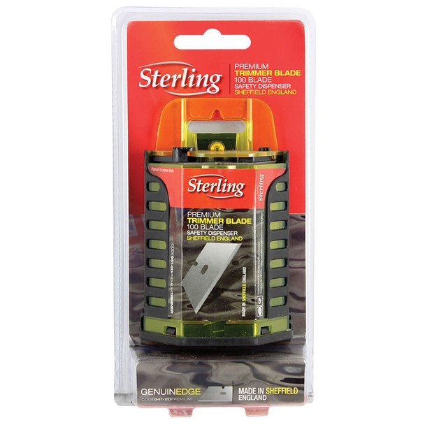 Sterling Heavy Duty Trimmer Blade 1 Notch - Dispenser of 100