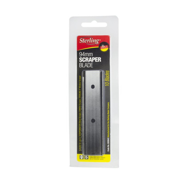 Sterling 94mm Double Sided Scraper Blades Pack of 10