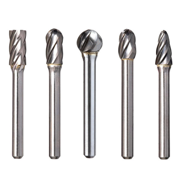 Alpha 5 Piece Carbide Burrset AL Cut 1/4" Shank