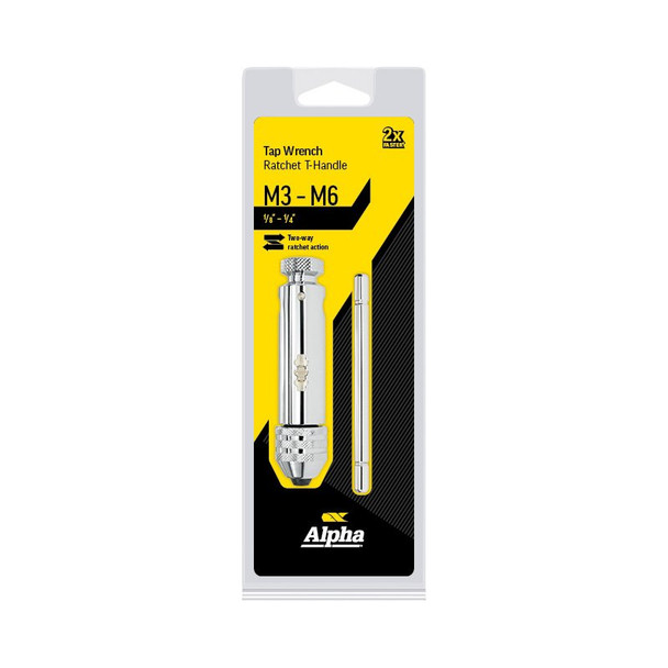 Alpha Tap Wrench with Ratchet 1/4 M3-M6"