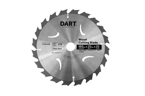 DART Timber Blade 180mm x 20T x 20mm Bore