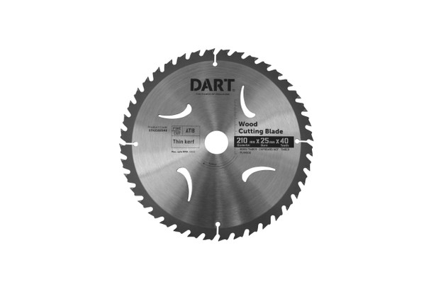 DART Timber Blade 210mm x 40T x 25mm Bore