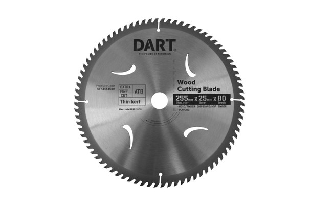 DART Timber Blade 255mm x 80T x 25mm Bore