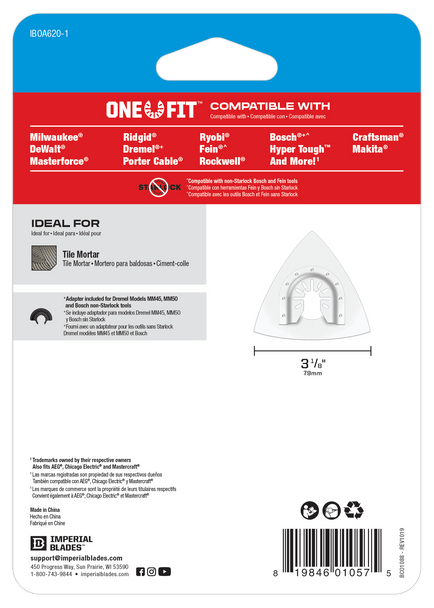 Imperial Oscillating Blade 79mm Carbide Grit