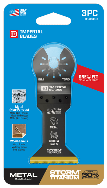 Imperial Oscillating Blade 44mm Storm Metal/Wood 3 Pack