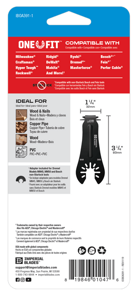 Imperial Oscillating Blade 32mm Wood & Nails 1 Pc-1