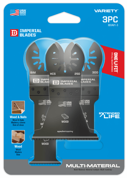 Imperial Oscillating Blade Wood & Nails Variety 3 Pack